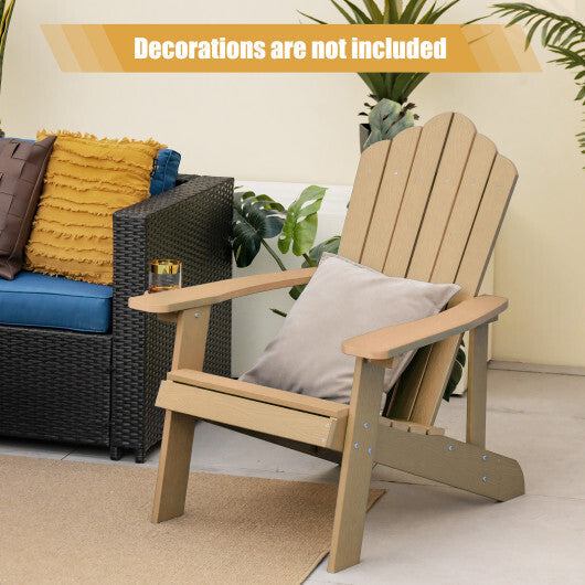Weather Resistant HIPS Outdoor Adirondack Chair with Cup Holder-Navy LuxuryLifeWay Online Store