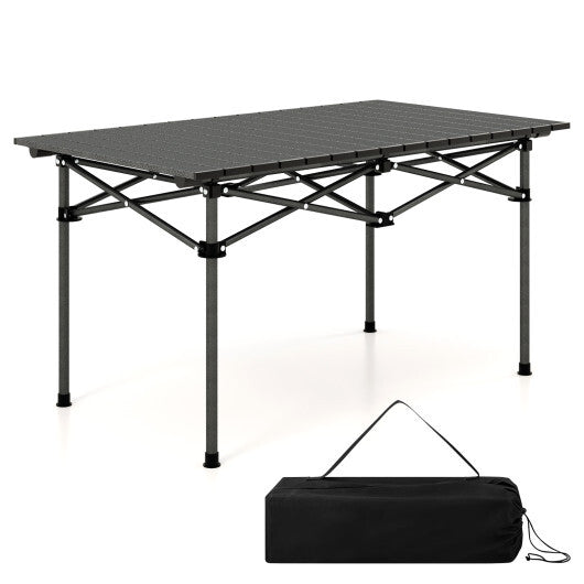 Aluminum Camping Table for 4-6 People with Carry Bag-Black - Color: Black LuxuryLifeWay Online Store