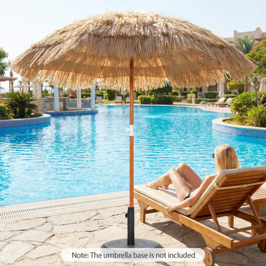 6 FT Thatched Beach Umbrella with Push Button Tilt Carrying Bag Set of 2-Natural LuxuryLifeWay Online Store