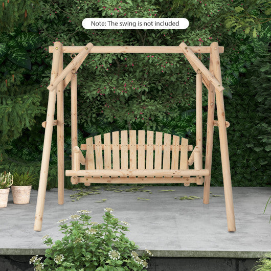 Heavy Duty Wooden Swing Frame with Reinforced Bars LuxuryLifeWay Online Store