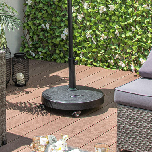 51LBS 20.5Inch Outdoor Umbrella Base with Wheels and Handles LuxuryLifeWay Online Store
