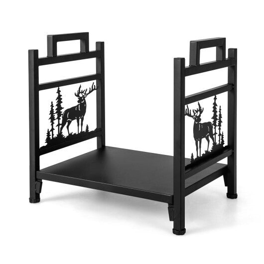 18.5 Inch Metal Firewood Rack with Dual Handles LuxuryLifeWay Online Store