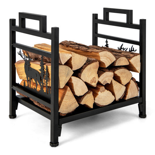 18.5 Inch Metal Firewood Rack with Dual Handles LuxuryLifeWay Online Store