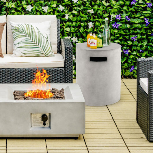 Outdoor Weather Resistant Tank Hideaway Table Fits Standard 20 LBS Propane Gas Tank for Fire Pits LuxuryLifeWay Online Store