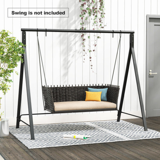 Patio Metal Swing Stand with A-Shaped Structure-Black LuxuryLifeWay Online Store