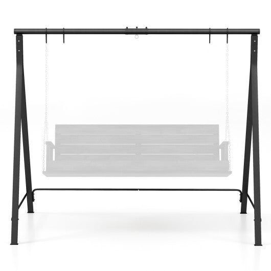 Patio Metal Swing Stand with A-Shaped Structure-Black LuxuryLifeWay Online Store