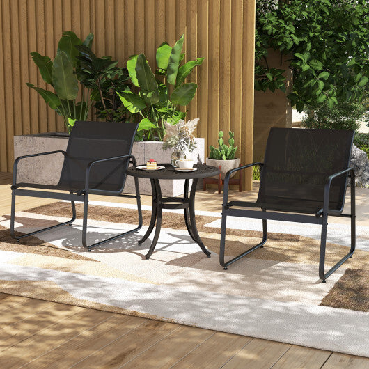24 Inch Patio Side Table with Adjustable Footpads for Poolside Backyard Balcony-Rustic Brown LuxuryLifeWay Online Store
