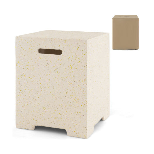 2-in-1 Gas Tank Holder Side Table with Protective Cover LuxuryLifeWay Online Store