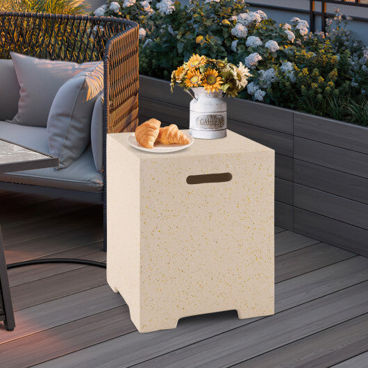 2-in-1 Gas Tank Holder Side Table with Protective Cover LuxuryLifeWay Online Store