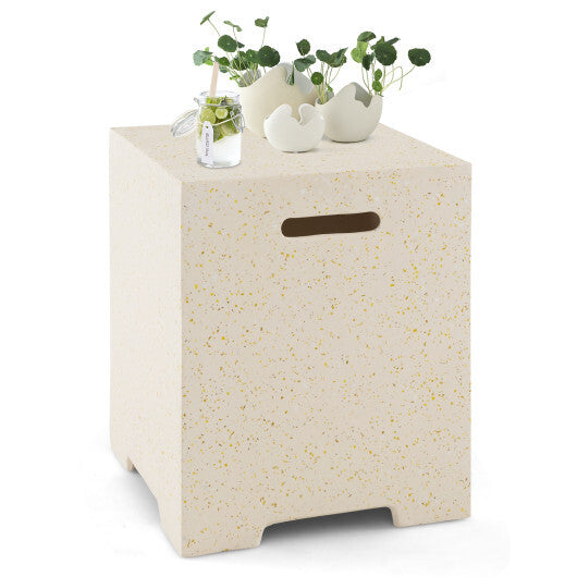 2-in-1 Gas Tank Holder Side Table with Protective Cover LuxuryLifeWay Online Store