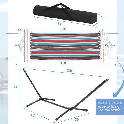 Hammock with Stand and Carrying Case-Multicolor LuxuryLifeWay Online Store