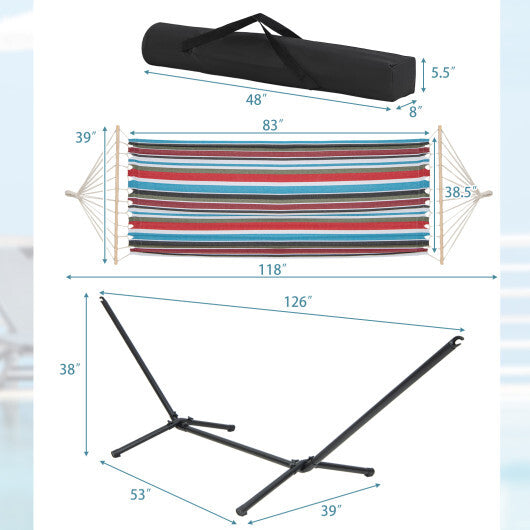 Hammock with Stand and Carrying Case-Multicolor LuxuryLifeWay Online Store