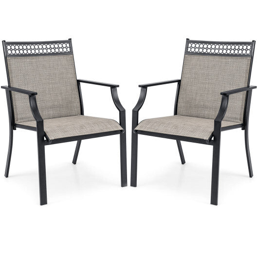 Patio Chairs Set of 2 with All Weather Breathable Fabric-Blue LuxuryLifeWay Online Store