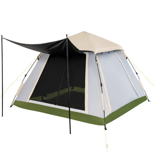 2-4 Person Instant Pop-up Camping Tent with Removable Rainfly - Color: Beige LuxuryLifeWay Online Store
