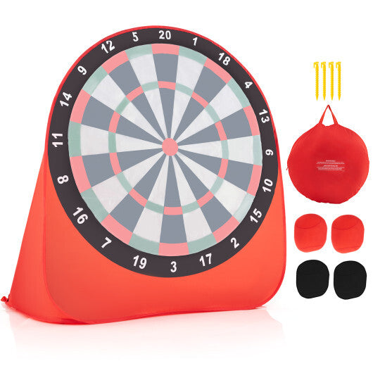 Large Dart Board for Kids with 4 Kick Balls-Red LuxuryLifeWay Online Store