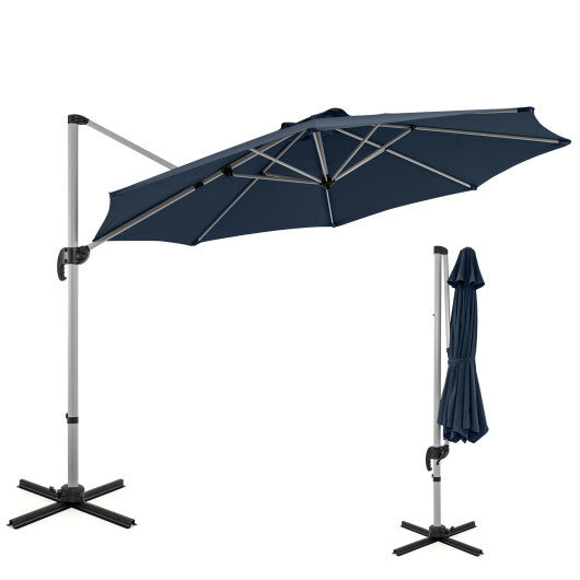 11 FT Outdoor Patio Umbrella with 360 Rotation and Adjustable Tilt-Navy LuxuryLifeWay Online Store