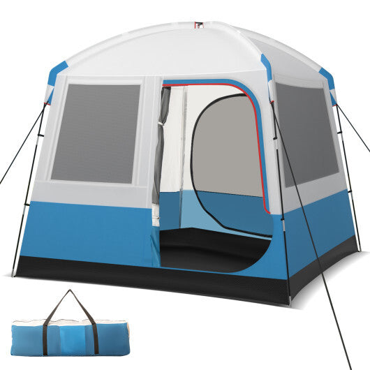 5 Person Camping Tent with Mesh Windows and Carrying Bag for Camping Hiking Traveling-White LuxuryLifeWay Online Store