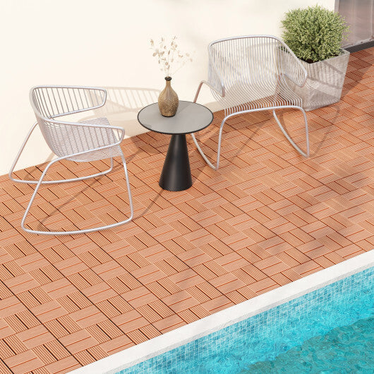 18 Pieces 12 x 12 Inch All Weather Interlocking Deck Tiles-Gray LuxuryLifeWay Online Store