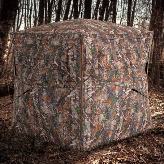 Hunting Blind 360 Degree One-Way See-Through Ground Blind for 2-3 Person LuxuryLifeWay Online Store