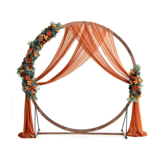 Wooden Wedding Arch Solid Wood Arbor Backdrop Stand for Wedding Ceremony-Round LuxuryLifeWay Online Store