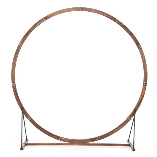 Wooden Wedding Arch Solid Wood Arbor Backdrop Stand for Wedding Ceremony-Round LuxuryLifeWay Online Store