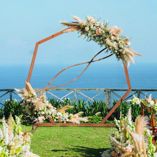 Wooden Wedding Arch Solid Wood Arbor Backdrop Stand for Wedding Ceremony-Round LuxuryLifeWay Online Store