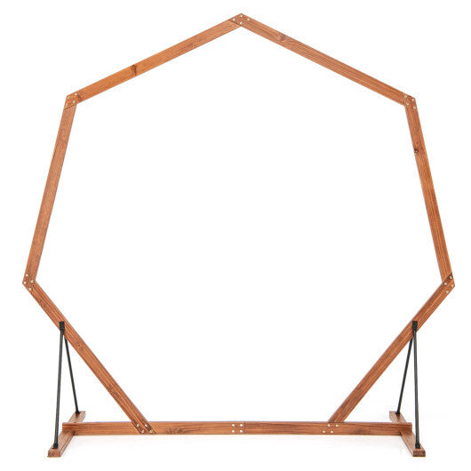 Wooden Wedding Arch Solid Wood Arbor Backdrop Stand for Wedding Ceremony-Round LuxuryLifeWay Online Store