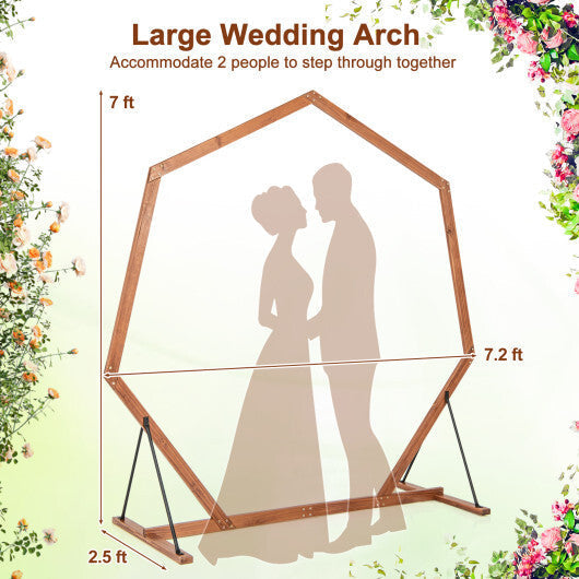 Wooden Wedding Arch Solid Wood Arbor Backdrop Stand for Wedding Ceremony-Round LuxuryLifeWay Online Store