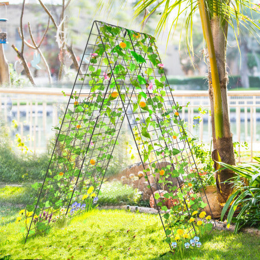 A-Frame Garden Trellis for Climbing Plant with Ground Stake and Cable Tie-Green LuxuryLifeWay Online Store