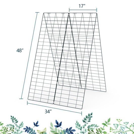 A-Frame Garden Trellis for Climbing Plant with Ground Stake and Cable Tie-Green LuxuryLifeWay Online Store