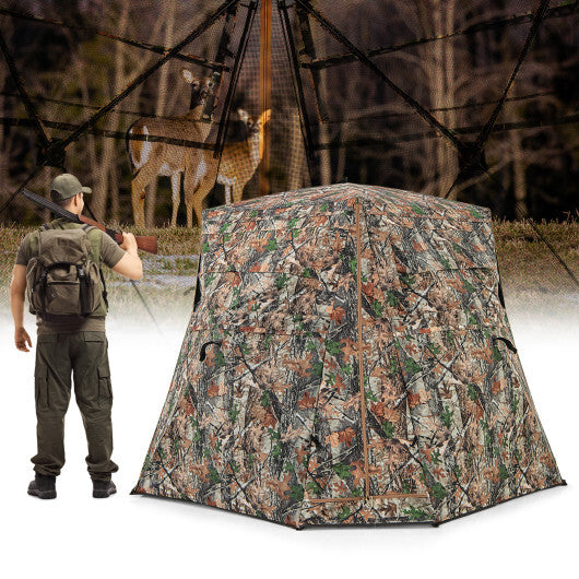 360? One Way See Through Ground Hunting Blind for Deer and Turkey Hunting - Color: Camouflage LuxuryLifeWay Online Store