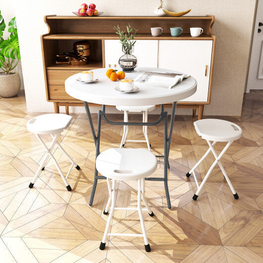 32 Inch Round Folding Table with Thick Tabletop for Picnic LuxuryLifeWay Online Store