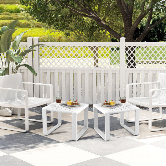 Weather Resistant Adirondack Outdoor Side Table Set of 2-Blue LuxuryLifeWay Online Store