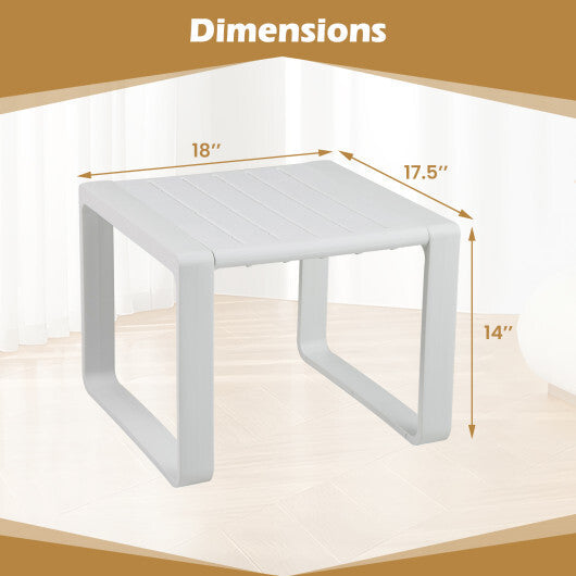 Weather Resistant Adirondack Outdoor Side Table Set of 2-Blue LuxuryLifeWay Online Store