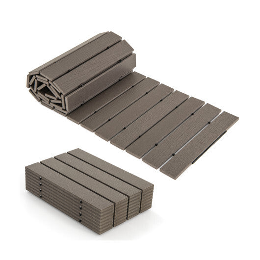 8 Ft Outdoor Garden Pathway Patio Roll Out Straight Walkways with Metal Wire Connection-S LuxuryLifeWay Online Store