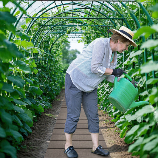 8 Ft Outdoor Garden Pathway Patio Roll Out Straight Walkways with Metal Wire Connection-S LuxuryLifeWay Online Store