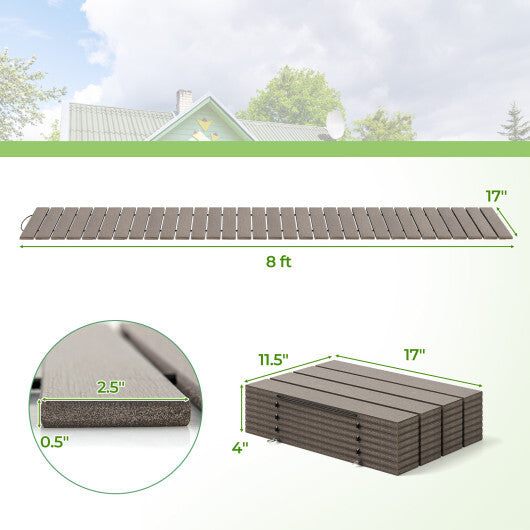 8 Ft Outdoor Garden Pathway Patio Roll Out Straight Walkways with Metal Wire Connection-S LuxuryLifeWay Online Store