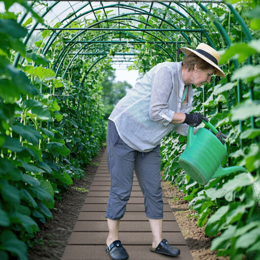 8 Ft Outdoor Garden Pathway Patio Roll Out Straight Walkways with Metal Wire Connection-S LuxuryLifeWay Online Store