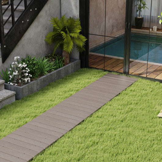 8 Ft Outdoor Garden Pathway Patio Roll Out Straight Walkways with Metal Wire Connection-S LuxuryLifeWay Online Store