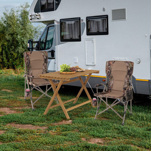 Portable Camping Chair with 400 LBS Metal Frame and Anti-Slip Feet LuxuryLifeWay Online Store