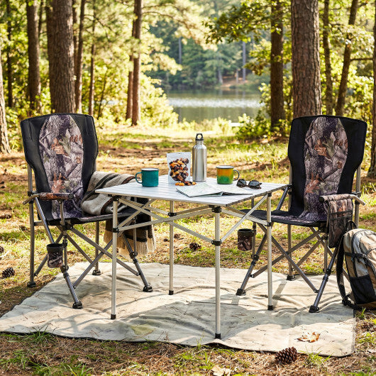 Portable Camping Chair with 400 LBS Metal Frame and Anti-Slip Feet LuxuryLifeWay Online Store