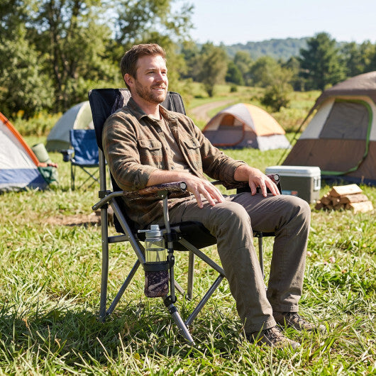 Portable Camping Chair with 400 LBS Metal Frame and Anti-Slip Feet LuxuryLifeWay Online Store