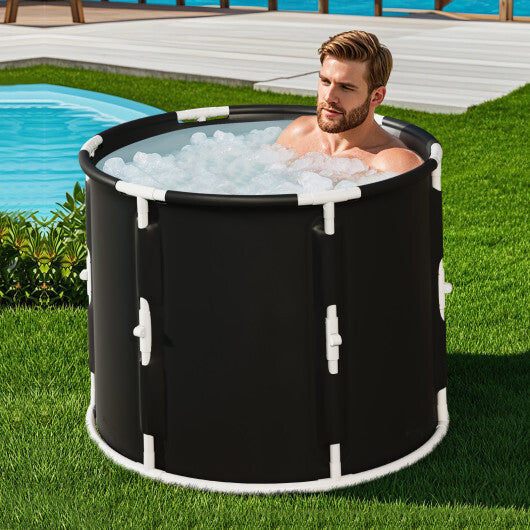 66 Gal Foldable Ice Bath Tub with Lid for Adult LuxuryLifeWay Online Store