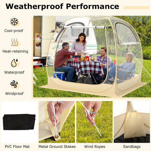 Instant Pop up Sports Tent with Carrying Bag and Floor Mat for 1-2/5-6 People-M LuxuryLifeWay Online Store