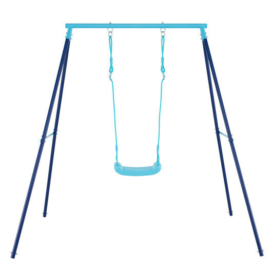 Outdoor Heavy Duty Metal Toddler Swing Set with Stand-Orange LuxuryLifeWay Online Store