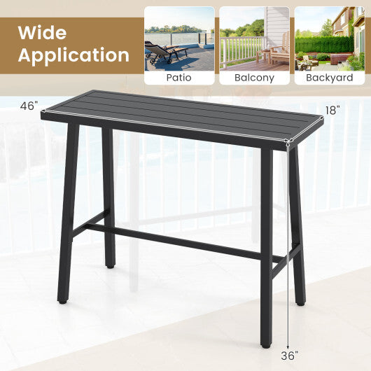36 Inches Patio Counter Height Bar Table with Adjustable Foot Pads LuxuryLifeWay Online Store