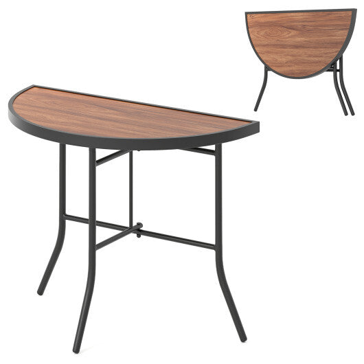 Half-Round Folding Event Table with Metal Frame LuxuryLifeWay Online Store