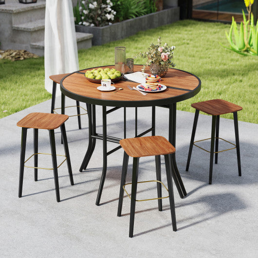 Half-Round Folding Event Table with Metal Frame LuxuryLifeWay Online Store
