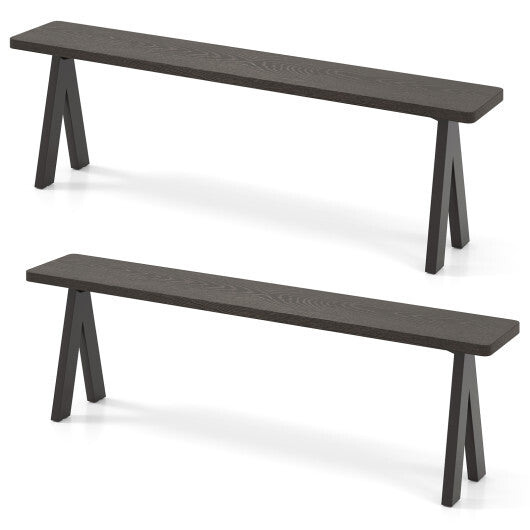 3-Person Outdoor Bench Set of 2 with 800 LBS Bearing Capacity LuxuryLifeWay Online Store