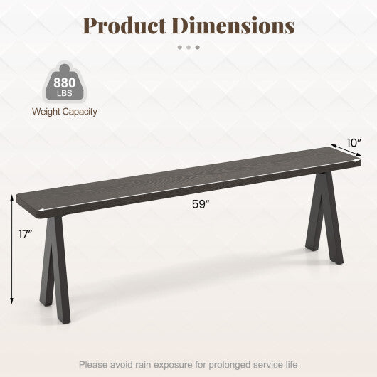 3-Person Outdoor Bench Set of 2 with 800 LBS Bearing Capacity LuxuryLifeWay Online Store